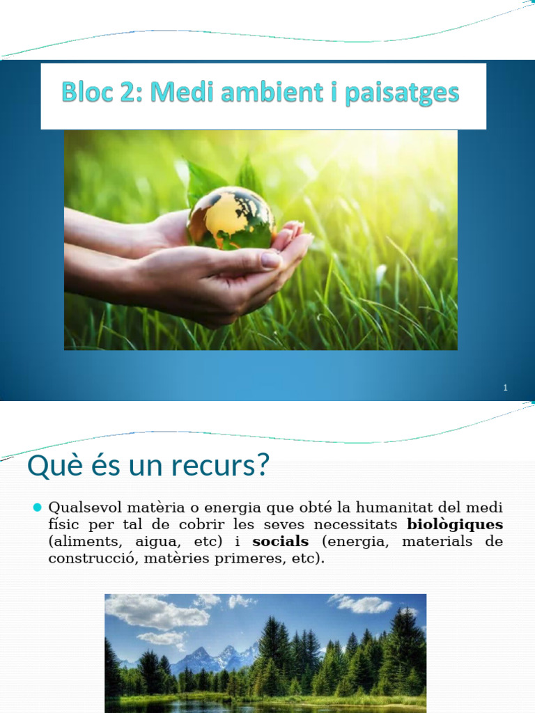 BLOC 2 Medi Ambient I Paisatges | PDF