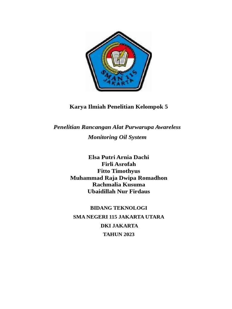Alat Monitoring Pengisian BBM Awareless | PDF