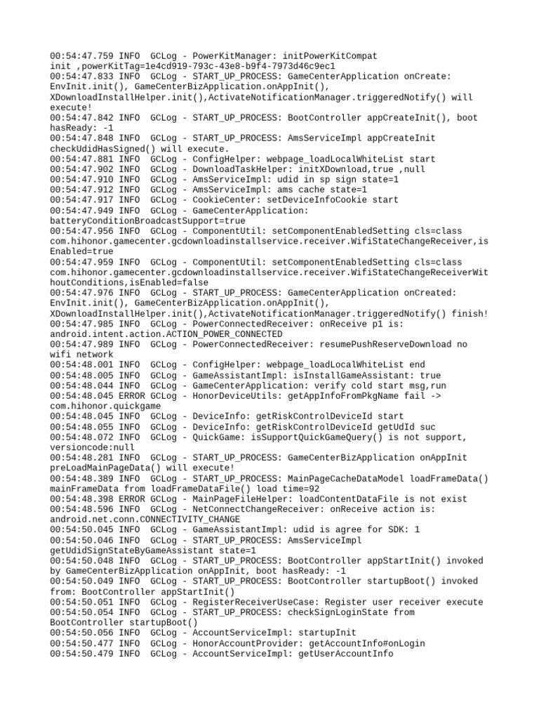GameCenter Application Startup Log | PDF | Computer Science | Software ...