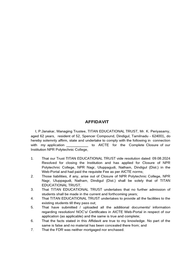 NPRPC - Affidavit - 2025-2026 | PDF | Common Law | Justice