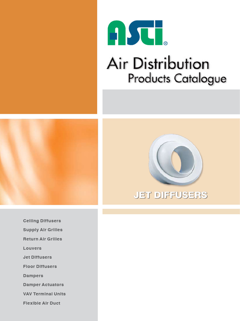Asli Jet Diffuser Catalogue | PDF | Duct (Flow) | Mechanical Engineering