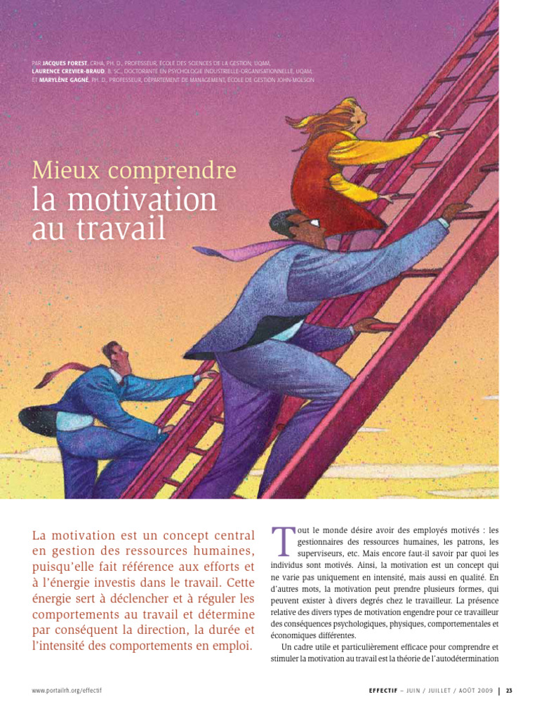 Comprendre la motivation au travail | PDF | Motivant | Motivation