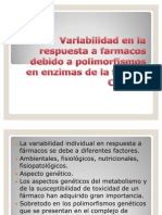 Variabilidad en La Respuesta A Farmacos Debido A