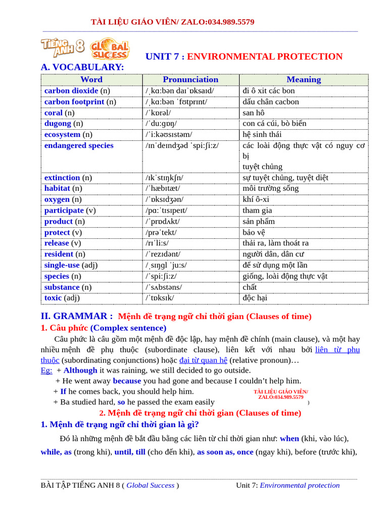 Environmental Protection: Unit 7 Overview | PDF | Greenhouse Effect ...
