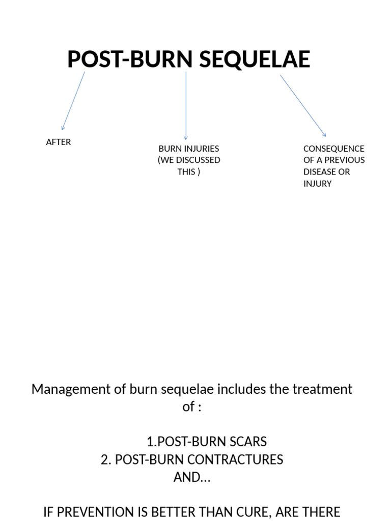 Management of Post-Burn Sequelae | PDF | Scar | Wound Healing