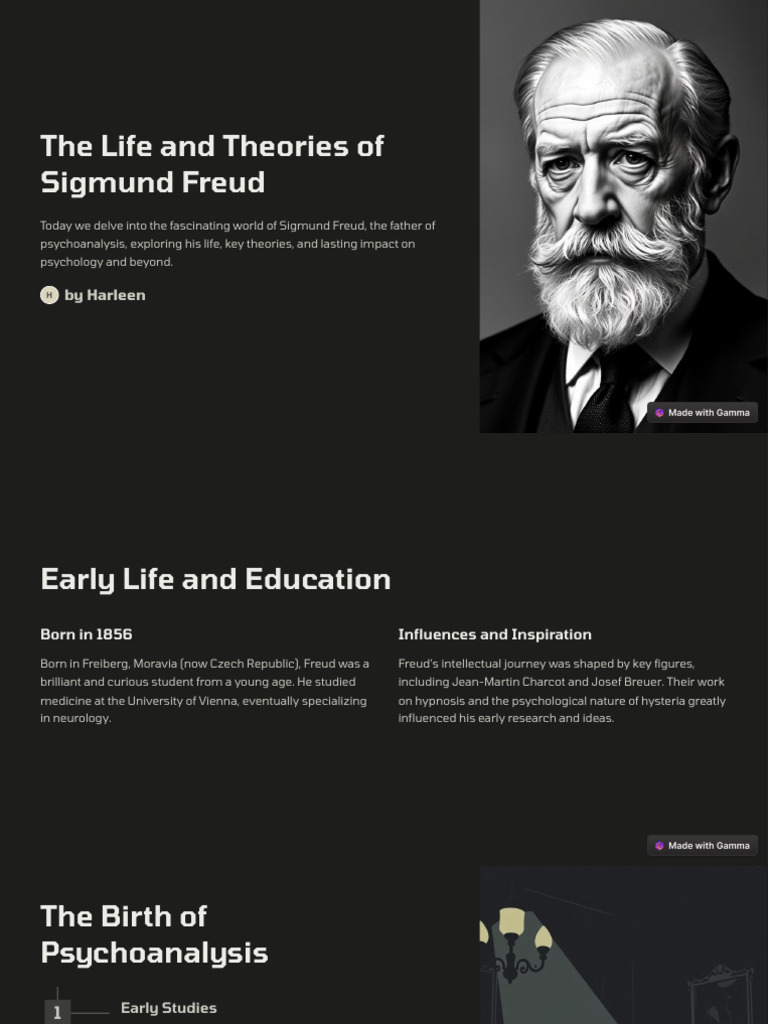 Freud's Life and Psychoanalysis Theories | PDF | Id | Sigmund Freud