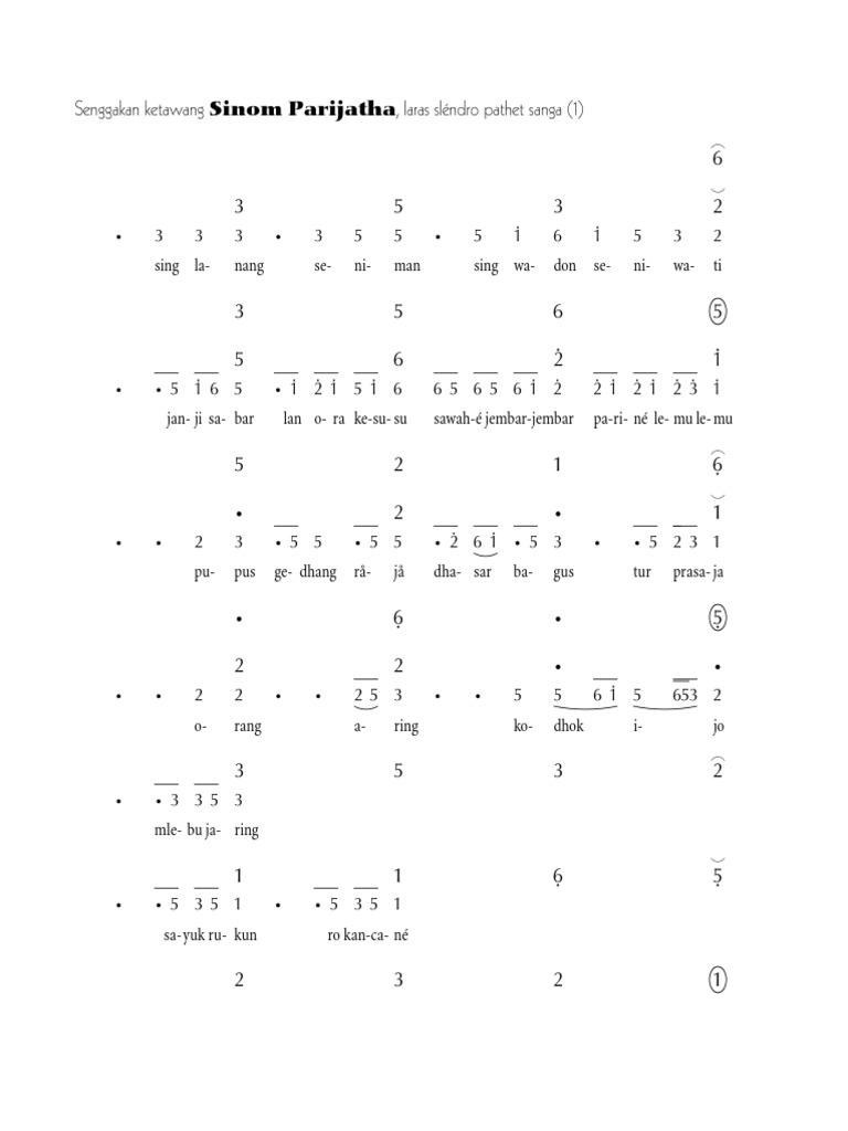 Sinom Parijatha | PDF