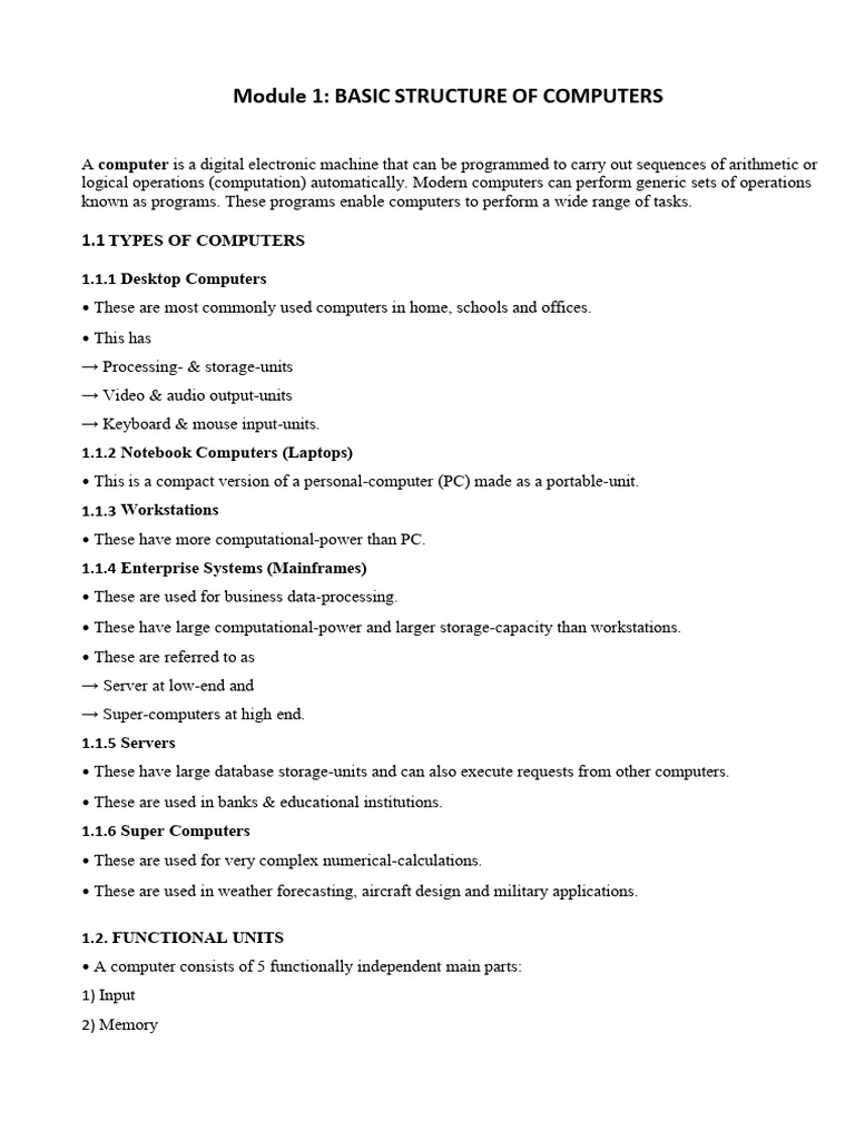 Overview of Computer Structures and Functions | PDF | Central ...