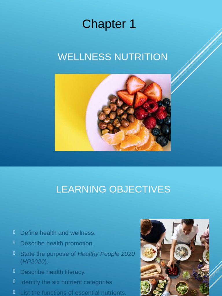Chapter 01 WC Wellness Nutrition | PDF | Nutrients | Food Energy