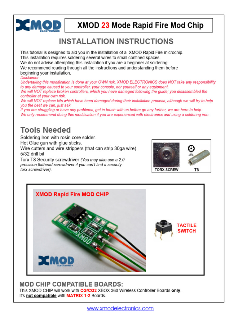 XMOD 23mode Rapid Fire Installation Instructions | PDF | Trigger (Firearms)  | Sniper