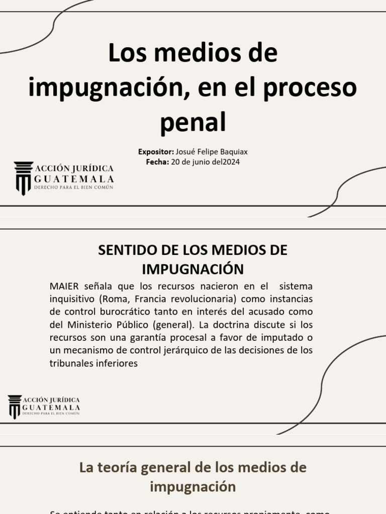 Medios de Impugnación en Proceso Penal | PDF | Apelación | Sentencia (ley)
