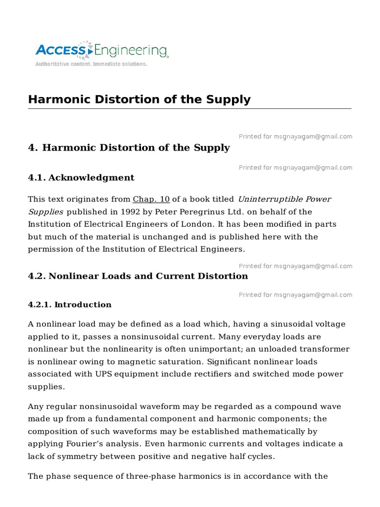 Harmonic Distortion in UPS Systems | PDF | Rectifier | Capacitor