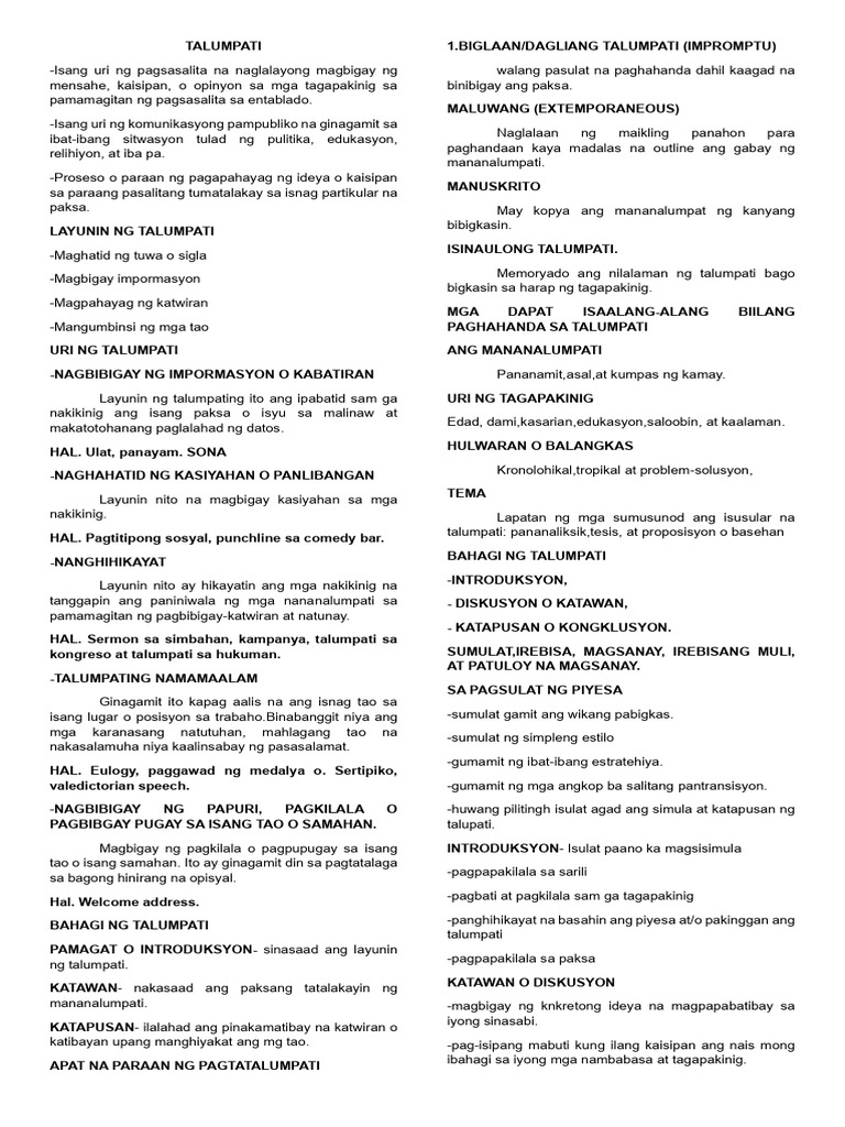 Talumpati | PDF