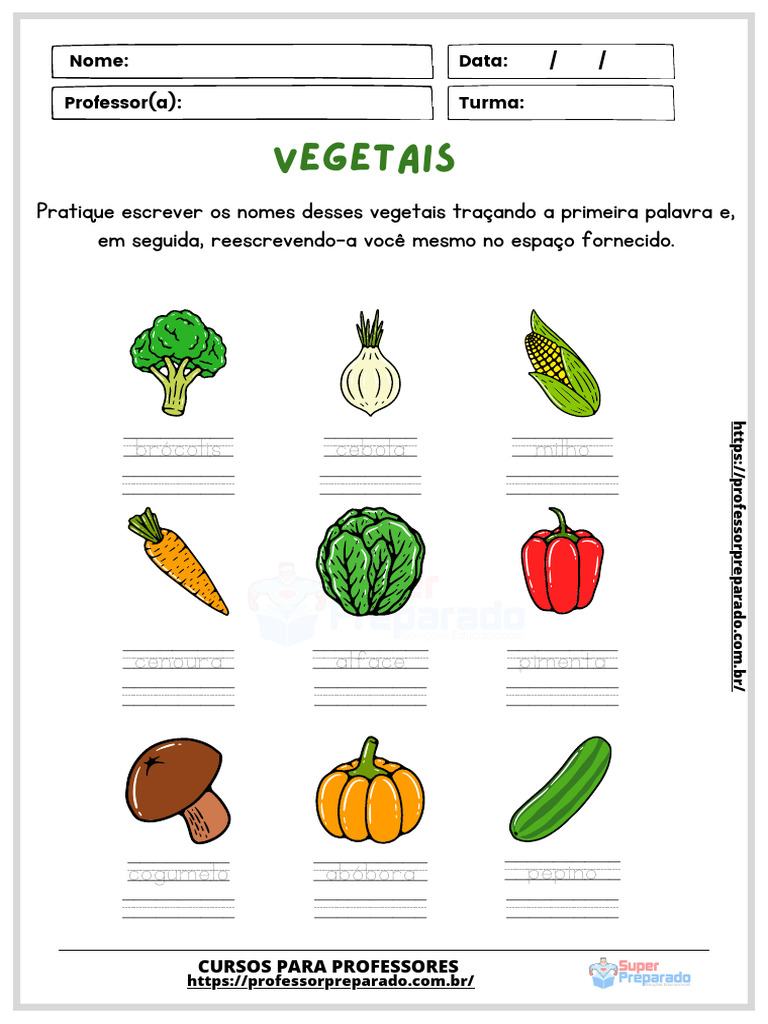 Atividades de Identificação de Vegetais | PDF | Educação Especial ...