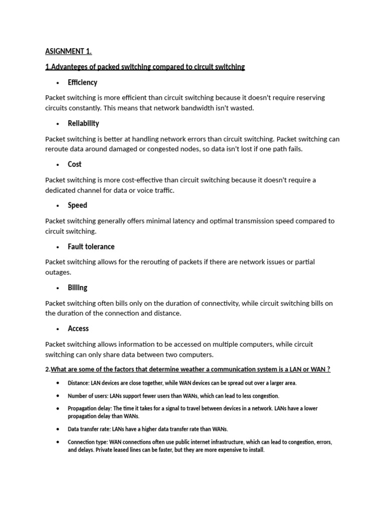 Principles of Computer Networks - Assignment | PDF | Computer Network ...