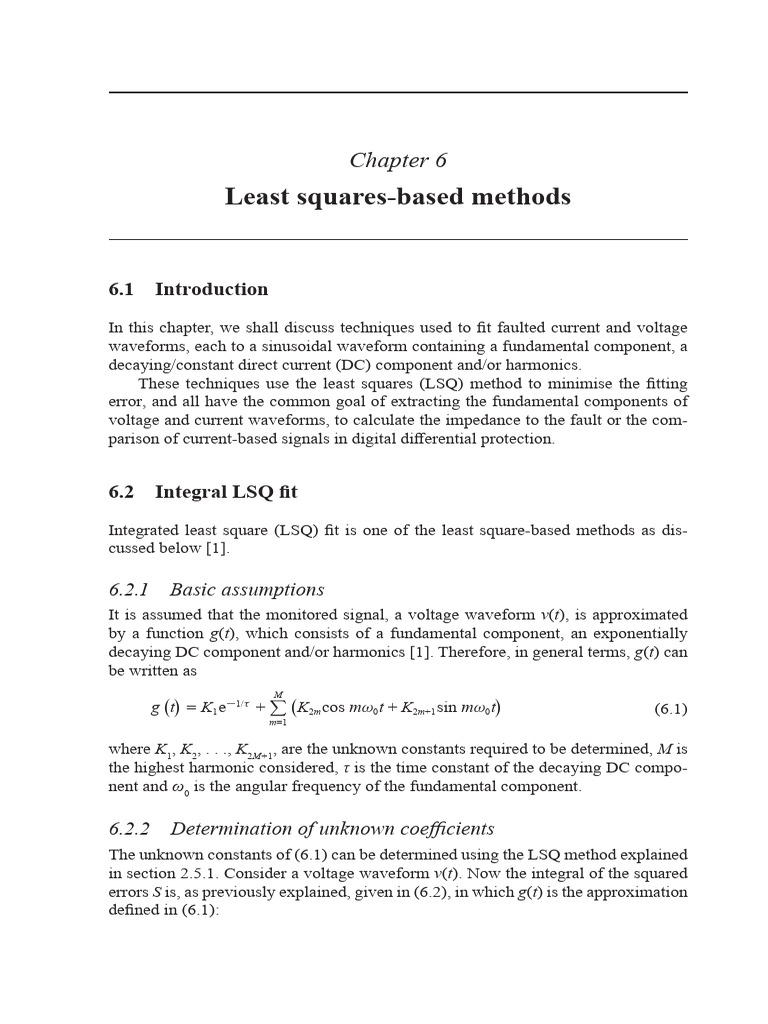 Least Squares Methods for Waveform Fitting | PDF | Electrical Impedance ...