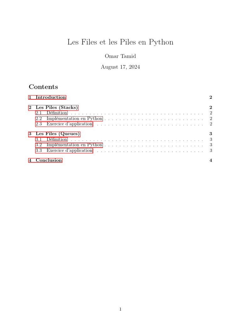 Piles et Files en Python | PDF | Python (Langage de programmation ...