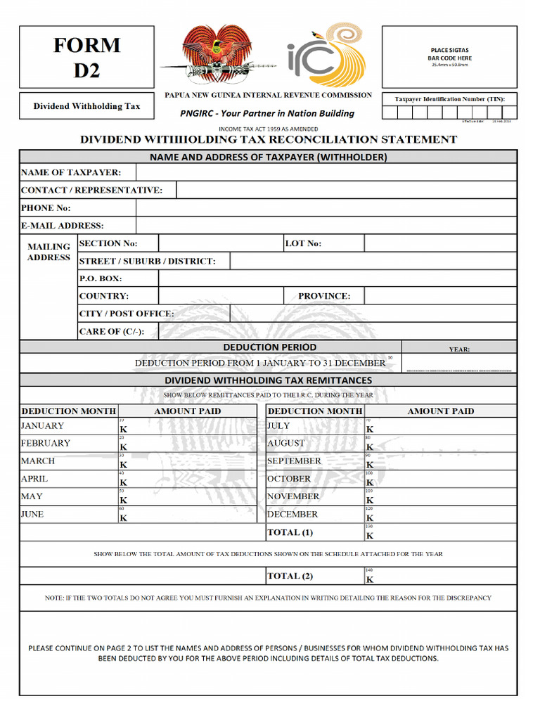 T85Wo2 Document Nnsrio Media d2 Dividend WHT Annual Reconciliation ...