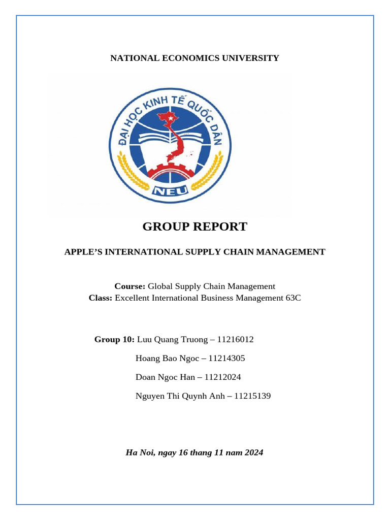 Apple Inc.'s Global Supply Chain Analysis | PDF | Apple Inc. | Supply Chain