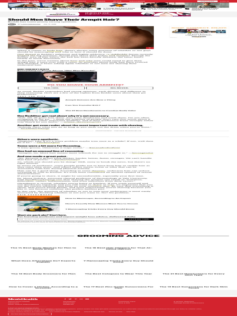 Is Armpit Hair Safe To Shave - How To Shave Armpit Hair For Men | PDF ...