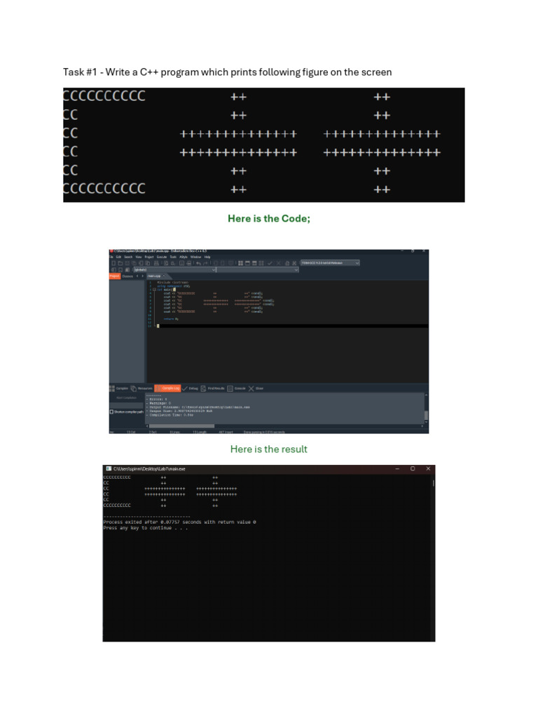 C++ Program Output Examples | PDF