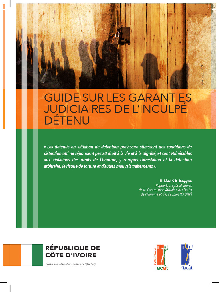 Garanties judiciaires en détention préventive | PDF | Crime et violence ...