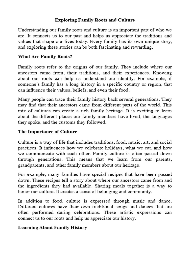 Going Back To Our Roots | PDF | Traditions | Social Psychology