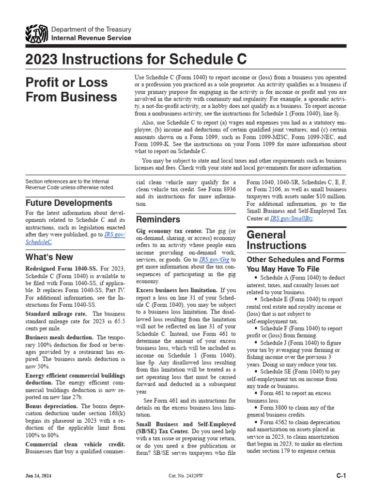 I1040sc Instructions | PDF | Irs Tax Forms | Limited Liability Company