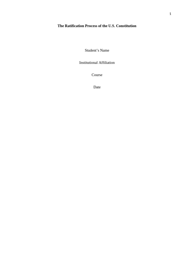 U.S. Constitution Ratification Process | PDF | The Federalist Papers ...
