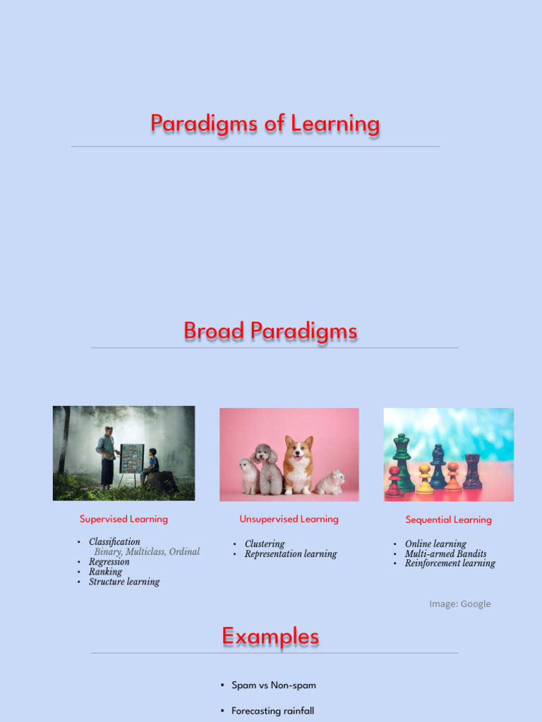 Learning Paradigms and Techniques | PDF