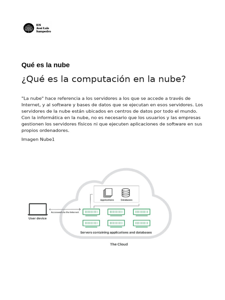 Introducción a la Computación en la Nube | PDF | Computación en la nube ...