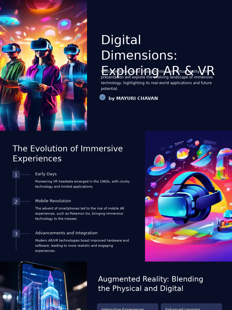 Exploring AR & VR Innovations | PDF | Augmented Reality | Virtual Reality