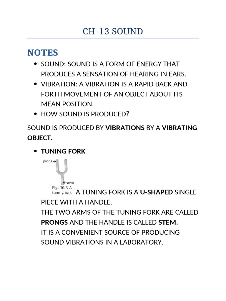 Ch-Sound Class 8TH | PDF