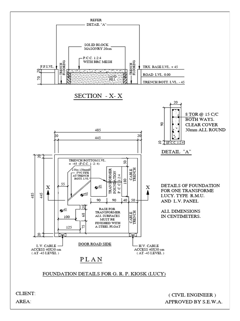 Foundation Details for Lucy Transformer | PDF | Building Engineering ...