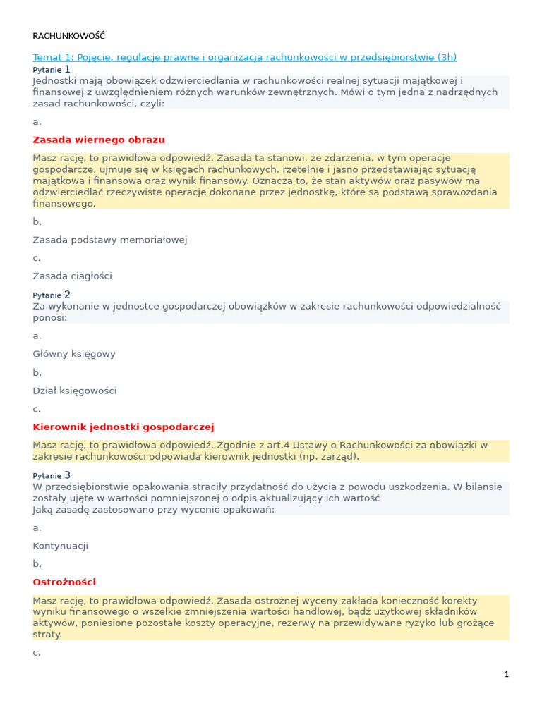 Rachunkowosc | PDF