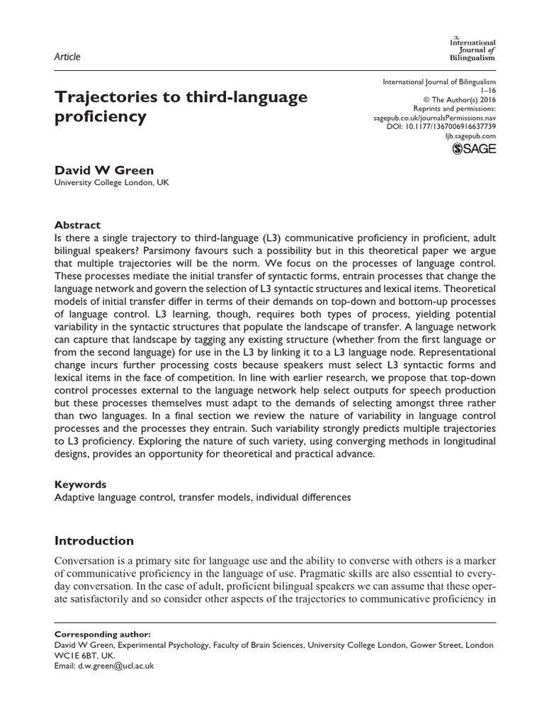 Paths to Third-Language Mastery | PDF | Second Language | Multilingualism