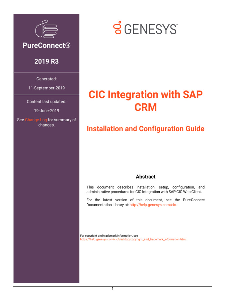Sap CRM, CIC | PDF | World Wide Web | Internet & Web