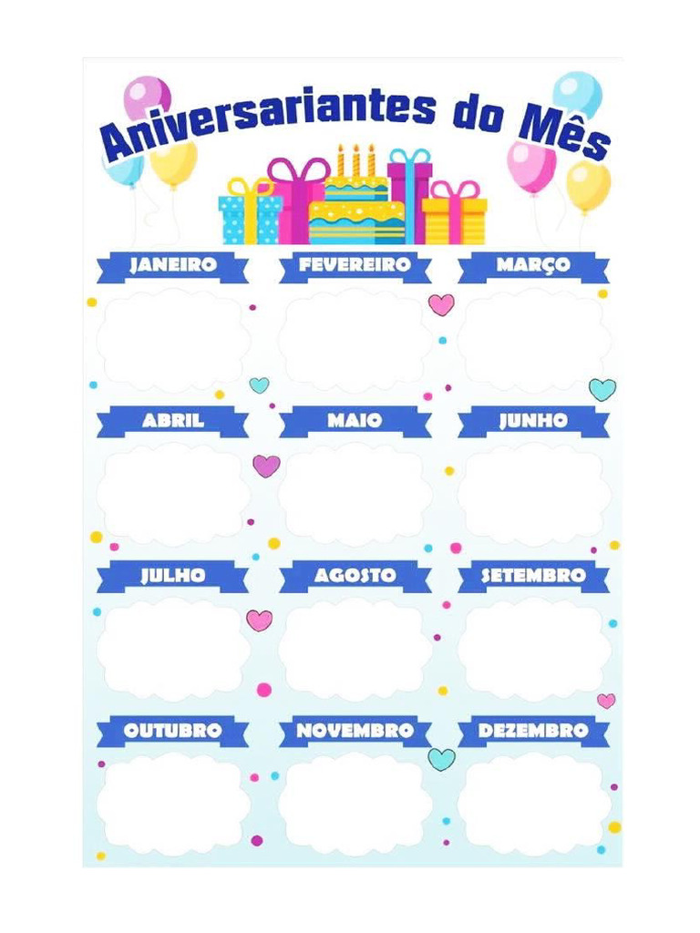 Cartaz Aniversariante Do Mes | PDF