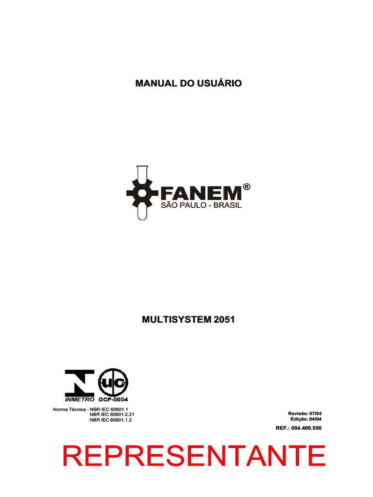 Manual do Usuário Multisystem 2051 | PDF