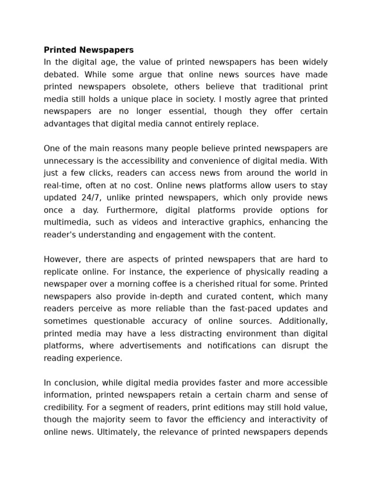 Free Newspapers Pdf