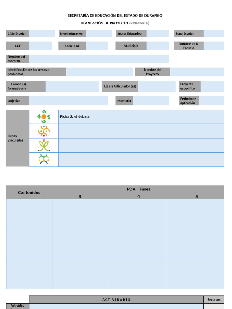 Formato de Planeacion en Blanco Ok | PDF