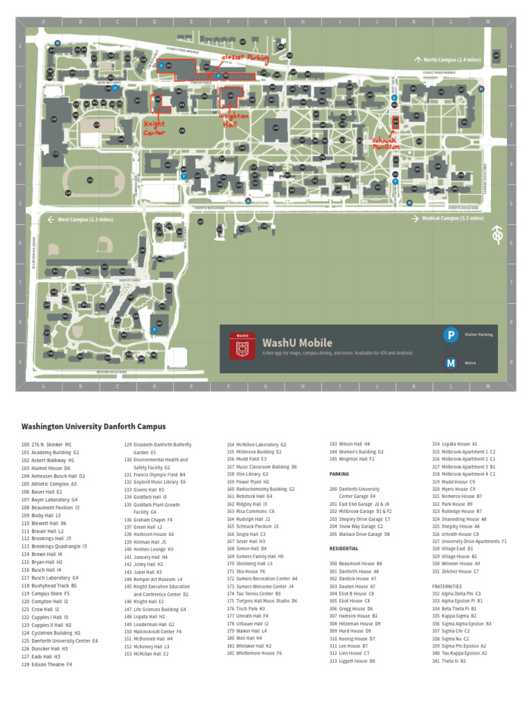 WashU Danforth Campus Map Guide | PDF | Chess | Chess Theory