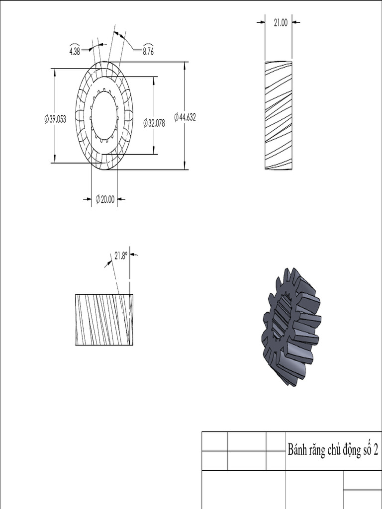 Bánh Răng CH Đ NG 2 - Sheet1 | PDF
