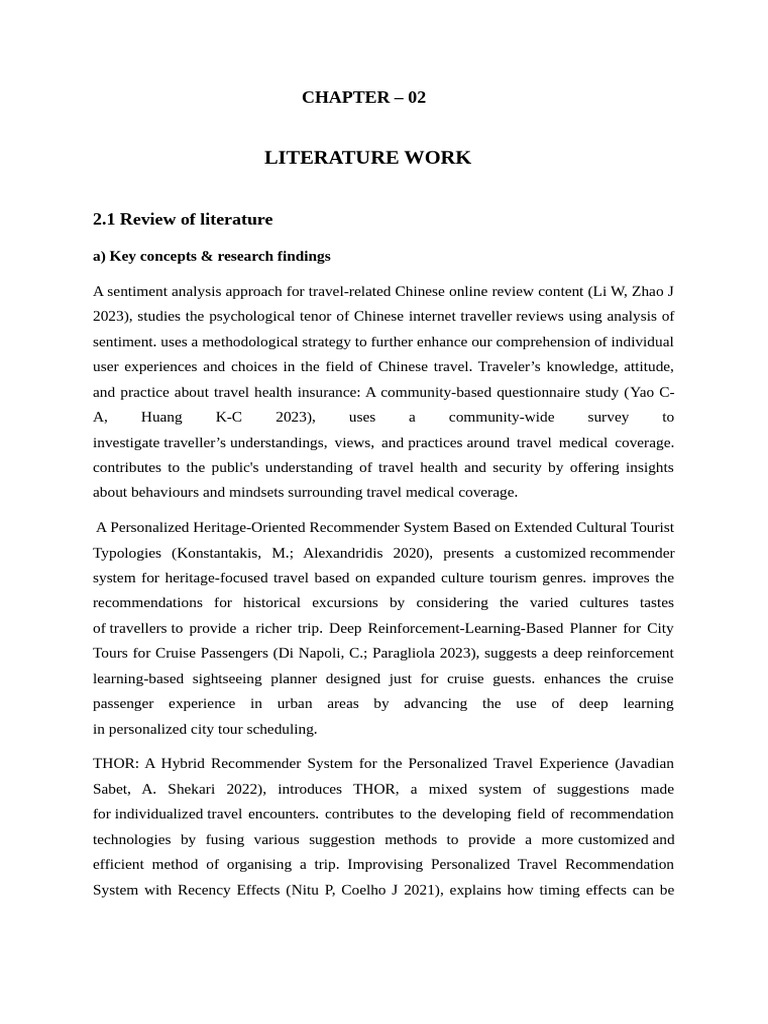 Chapter 2 | PDF | Systematic Review | Tourism
