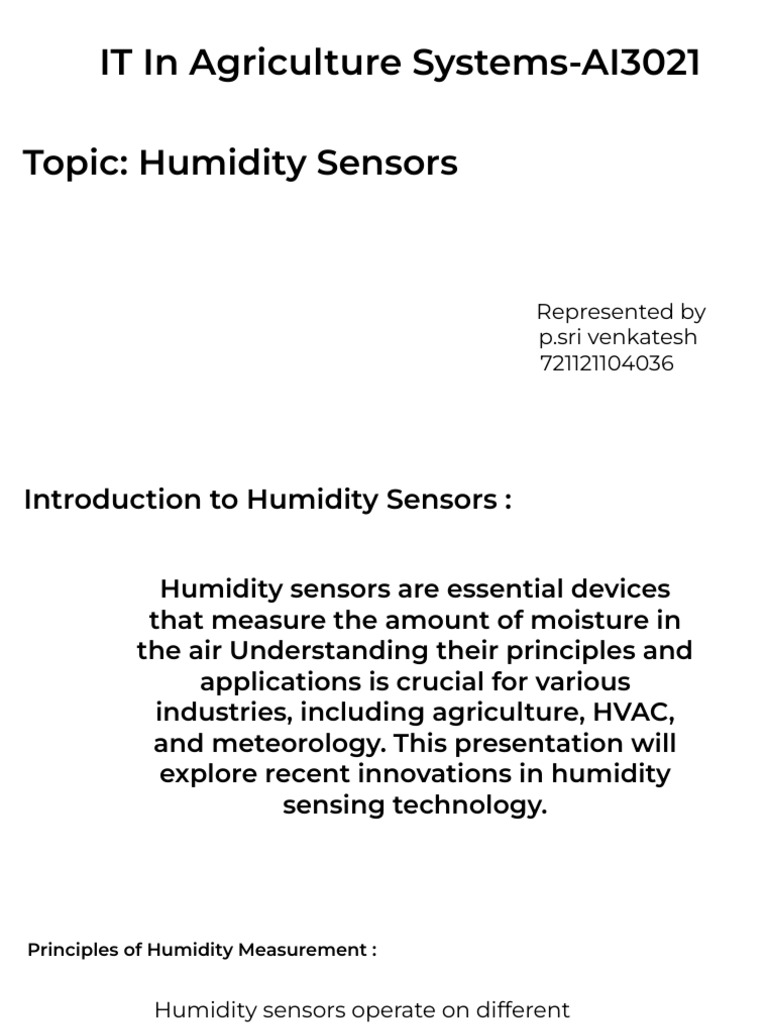Slidesgo Understanding Humidity Sensors Principles Applications and ...