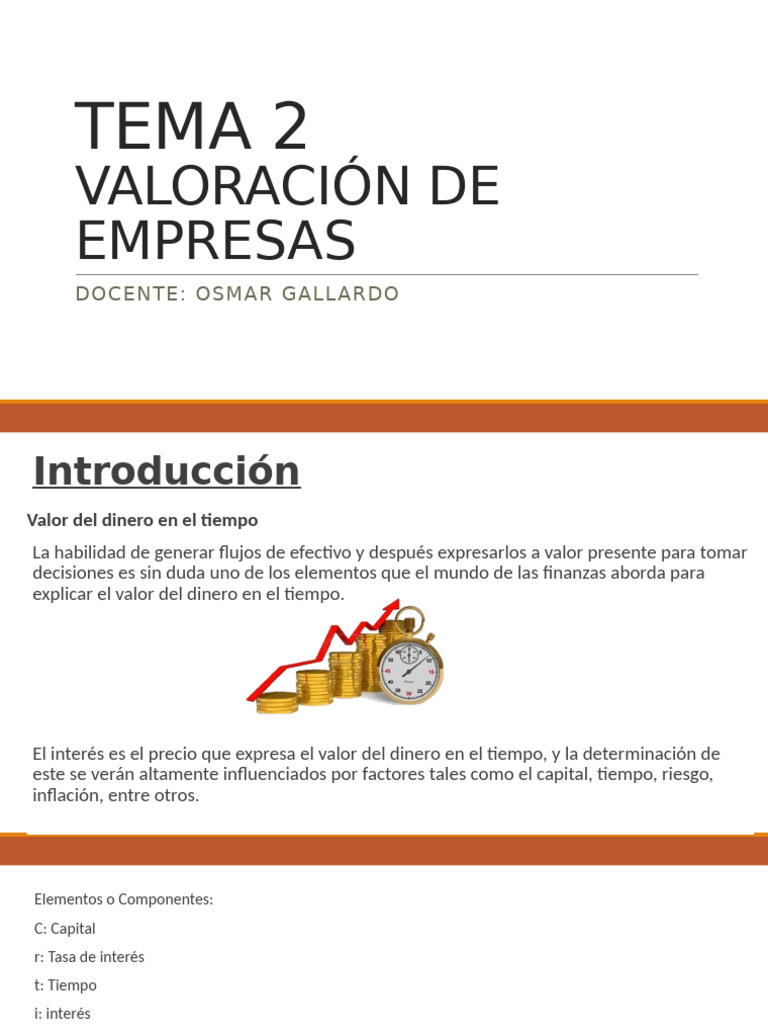 Valoración de Empresas y Flujos de Efectivo | PDF | Interés compuesto ...