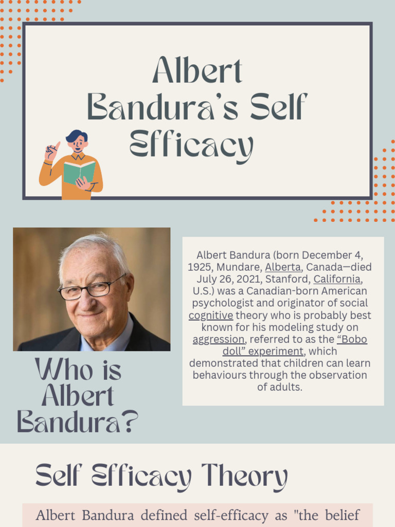 Albert Bandura's Self-Efficacy Theory | PDF | Self Efficacy ...