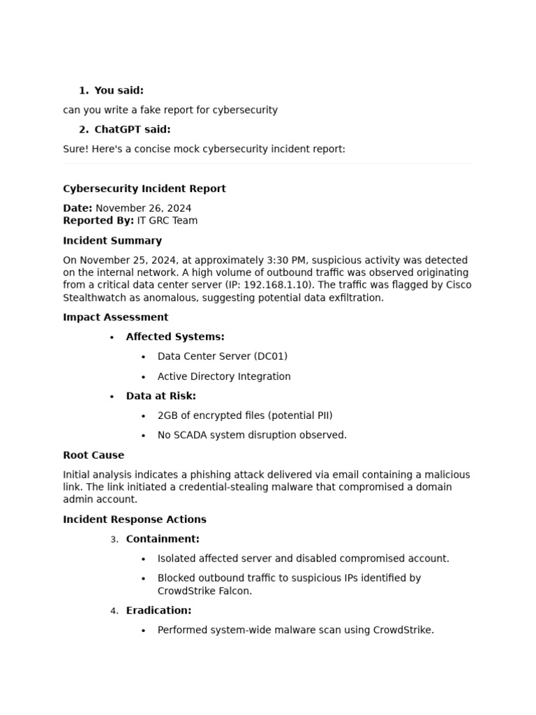Cybersecurity Incident Report 7 | PDF | Security | Computer Security