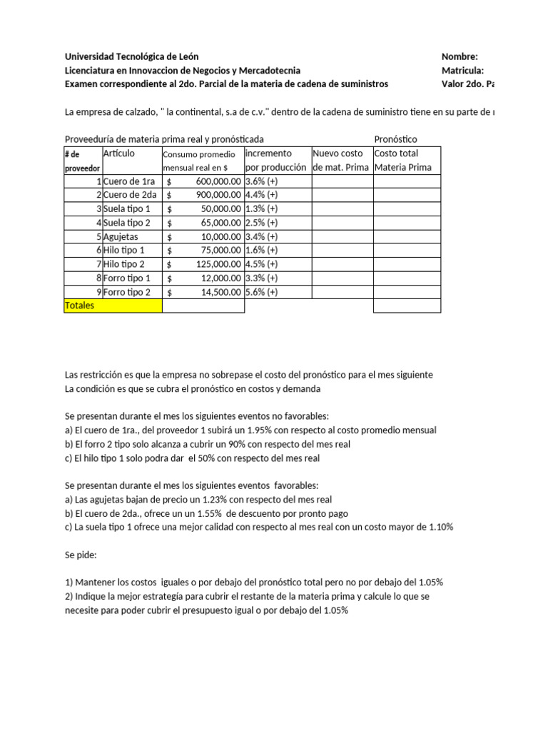 Alum - Examen 2do.p. 2da Parte Linm SD2024 | PDF | Economias