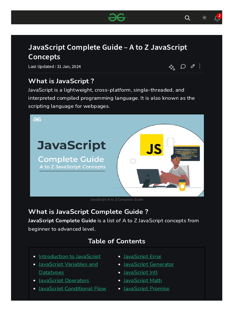 Js GUIDE | PDF | Java Script | Html